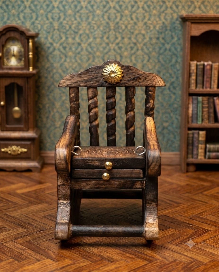 Wooden Rocking Chair Coaster Set. — image 3