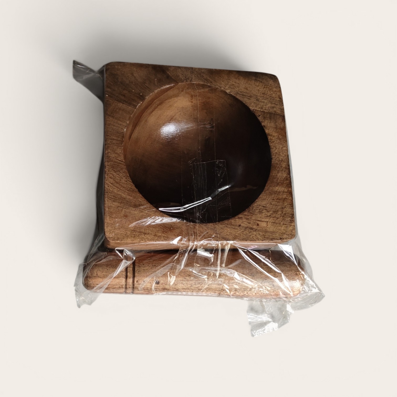 Wooden Tea  Light Candle Holder  with base