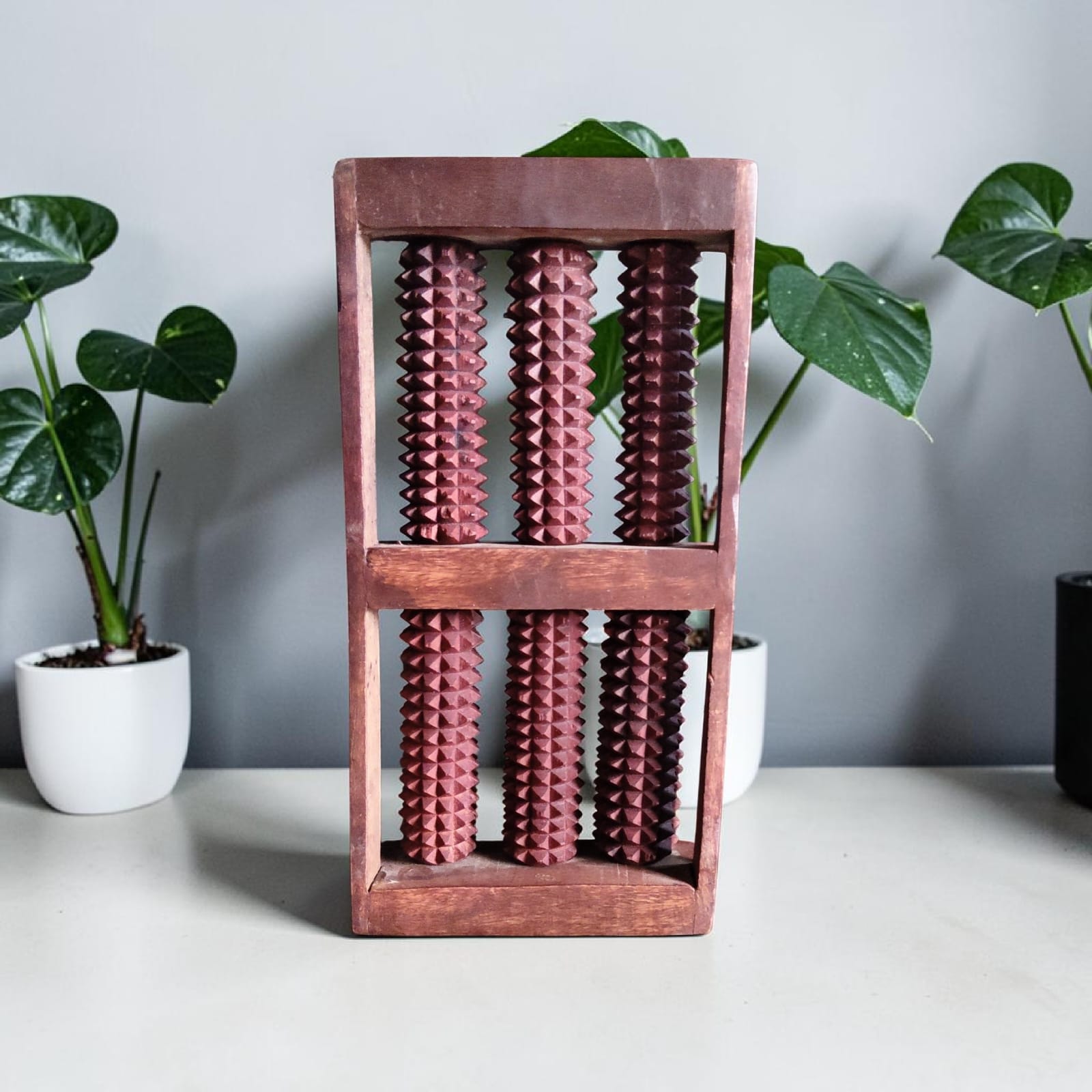 Classic Handcrafted Wooden Foot Massager Roller — image 2